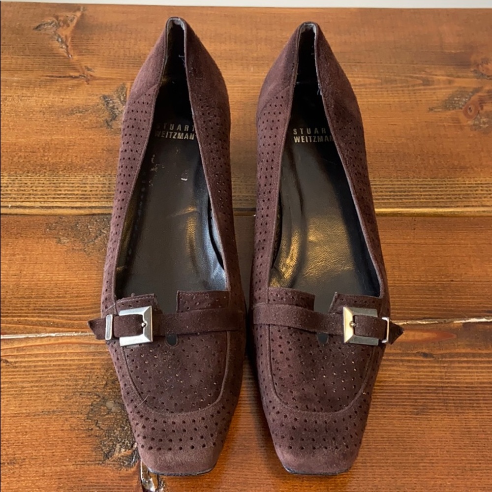 Stuart Weitzman Brown kitten Heels